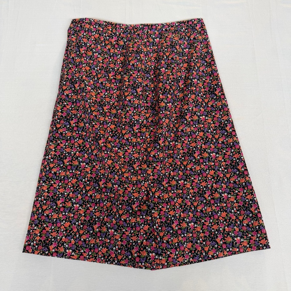 Harold’s Midi Skirt Cotton Blend Sz 8 Floral Print Cottagecore Fairy Whimsigoth